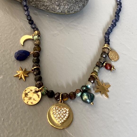 NEW Celestial Stone Charm Necklace - Picture 5 of 13